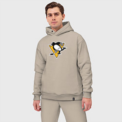 Мужской костюм оверсайз Pittsburgh Penguins: Evgeni Malkin, цвет: миндальный — фото 2