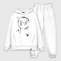 Мужской костюм оверсайз TWENTY ONE PILOTS TOP, цвет: белый