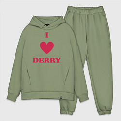 Мужской костюм оверсайз I Love Derry, цвет: авокадо