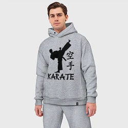 Мужской костюм оверсайз Karate craftsmanship, цвет: меланж — фото 2