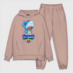 Мужской костюм оверсайз BRAWL STARS LEON SHARK, цвет: пыльно-розовый