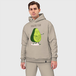 Мужской костюм оверсайз Авокадо любовь, цвет: миндальный — фото 2