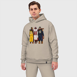 Мужской костюм оверсайз Bryant, Jordan, James, цвет: миндальный — фото 2