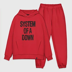 Мужской костюм оверсайз System of a down, цвет: красный