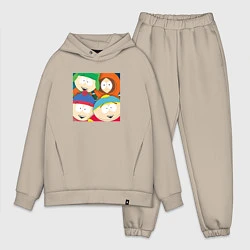 Мужской костюм оверсайз South Park, цвет: миндальный