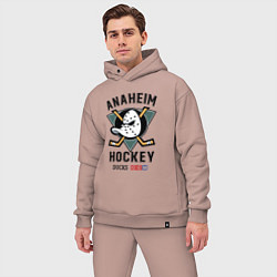 Мужской костюм оверсайз ANAHEIM DUCKS, цвет: пыльно-розовый — фото 2