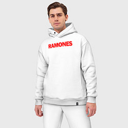 Мужской костюм оверсайз RAMONES, цвет: белый — фото 2