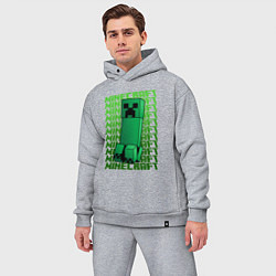 Мужской костюм оверсайз MINERCRAFT CREEPER, цвет: меланж — фото 2