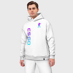 Мужской костюм оверсайз CS GO NEON, цвет: белый — фото 2
