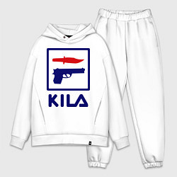 Мужской костюм оверсайз Kila Fila, цвет: белый
