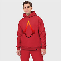 Мужской костюм оверсайз Assassins Creed, цвет: красный — фото 2