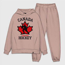 Мужской костюм оверсайз Canada Hockey, цвет: пыльно-розовый