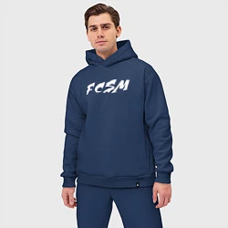 Мужской костюм оверсайз FCSM, цвет: тёмно-синий — фото 2