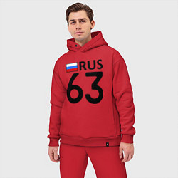 Мужской костюм оверсайз RUS 63, цвет: красный — фото 2