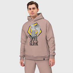 Мужской костюм оверсайз Don't blink, цвет: пыльно-розовый — фото 2