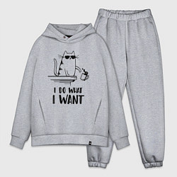 Мужской костюм оверсайз I do what i want, цвет: меланж