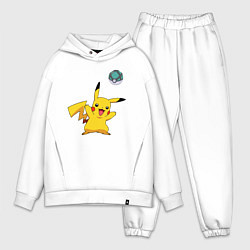 Мужской костюм оверсайз Pokemon pikachu 1, цвет: белый