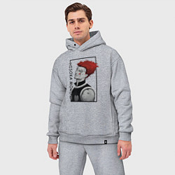 Мужской костюм оверсайз Хисока Мороу Охотник х Охотник, цвет: меланж — фото 2