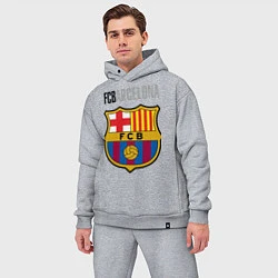 Мужской костюм оверсайз Barcelona FC, цвет: меланж — фото 2