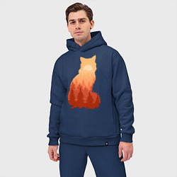 Мужской костюм оверсайз Лиса, цвет: тёмно-синий — фото 2