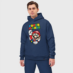 Мужской костюм оверсайз Mario, цвет: тёмно-синий — фото 2