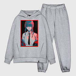 Мужской костюм оверсайз Макима человек бензопила Red, цвет: меланж