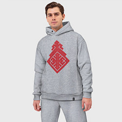 Мужской костюм оверсайз Славянский Оберег Макошь, цвет: меланж — фото 2