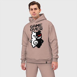 Мужской костюм оверсайз MONOKUMA GAME OVER, цвет: пыльно-розовый — фото 2