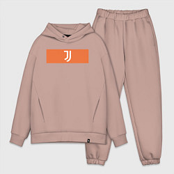 Мужской костюм оверсайз Juventus Tee Cut & Sew 2021, цвет: пыльно-розовый