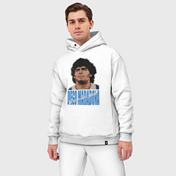 Мужской костюм оверсайз Мы помним, Диего!, цвет: белый — фото 2