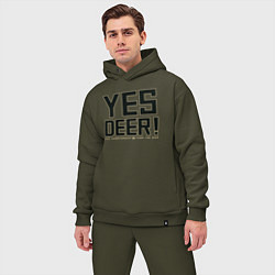 Мужской костюм оверсайз Yes Deer!, цвет: хаки — фото 2
