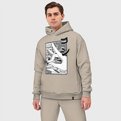 Мужской костюм оверсайз Chainsaw man Kon, цвет: миндальный — фото 2