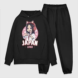 Мужской костюм оверсайз Japan lover anime girl, цвет: черный