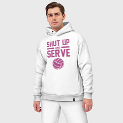 Мужской костюм оверсайз Shut Up And Serve, цвет: белый — фото 2