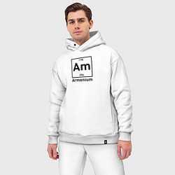 Мужской костюм оверсайз Am -Armenium, цвет: белый — фото 2