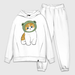 Мужской костюм оверсайз Котолягушонок, цвет: белый