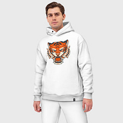 Мужской костюм оверсайз Super Tiger, цвет: белый — фото 2