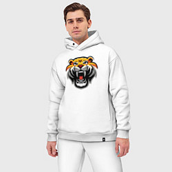 Мужской костюм оверсайз Power Tiger, цвет: белый — фото 2