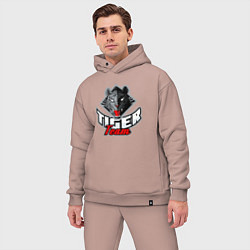 Мужской костюм оверсайз Tiger Team, цвет: пыльно-розовый — фото 2