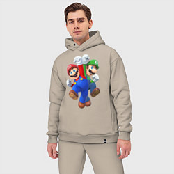 Мужской костюм оверсайз Mario Bros, цвет: миндальный — фото 2