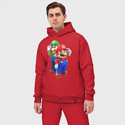 Мужской костюм оверсайз Mario Bros, цвет: красный — фото 2