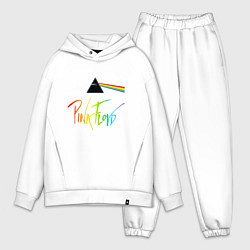 Мужской костюм оверсайз PINK FLOYD COLOR LOGO, цвет: белый