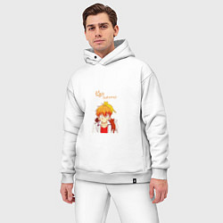 Мужской костюм оверсайз Корзинка фруктов Ке, цвет: белый — фото 2