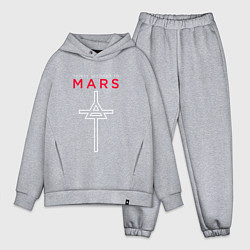 Мужской костюм оверсайз 30 Seconds To Mars, logo, цвет: меланж