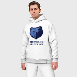 Мужской костюм оверсайз Мемфис Гриззлис, Memphis Grizzlies, цвет: белый — фото 2