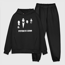 Мужской костюм оверсайз Состав группы System of a Down, цвет: черный
