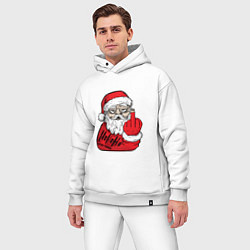 Мужской костюм оверсайз Плохой санта Merry x-mas, цвет: белый — фото 2