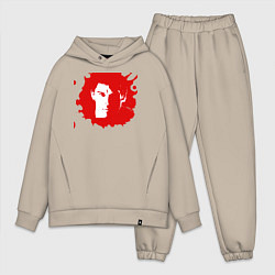 Мужской костюм оверсайз Blood Dexter, цвет: миндальный