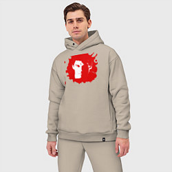 Мужской костюм оверсайз Blood Dexter, цвет: миндальный — фото 2