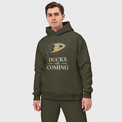 Мужской костюм оверсайз Ducks Are Coming, Анахайм Дакс, Anaheim Ducks, цвет: хаки — фото 2